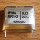 X2- Kondensator 0,22 uF 275 V AC ( MP3 )